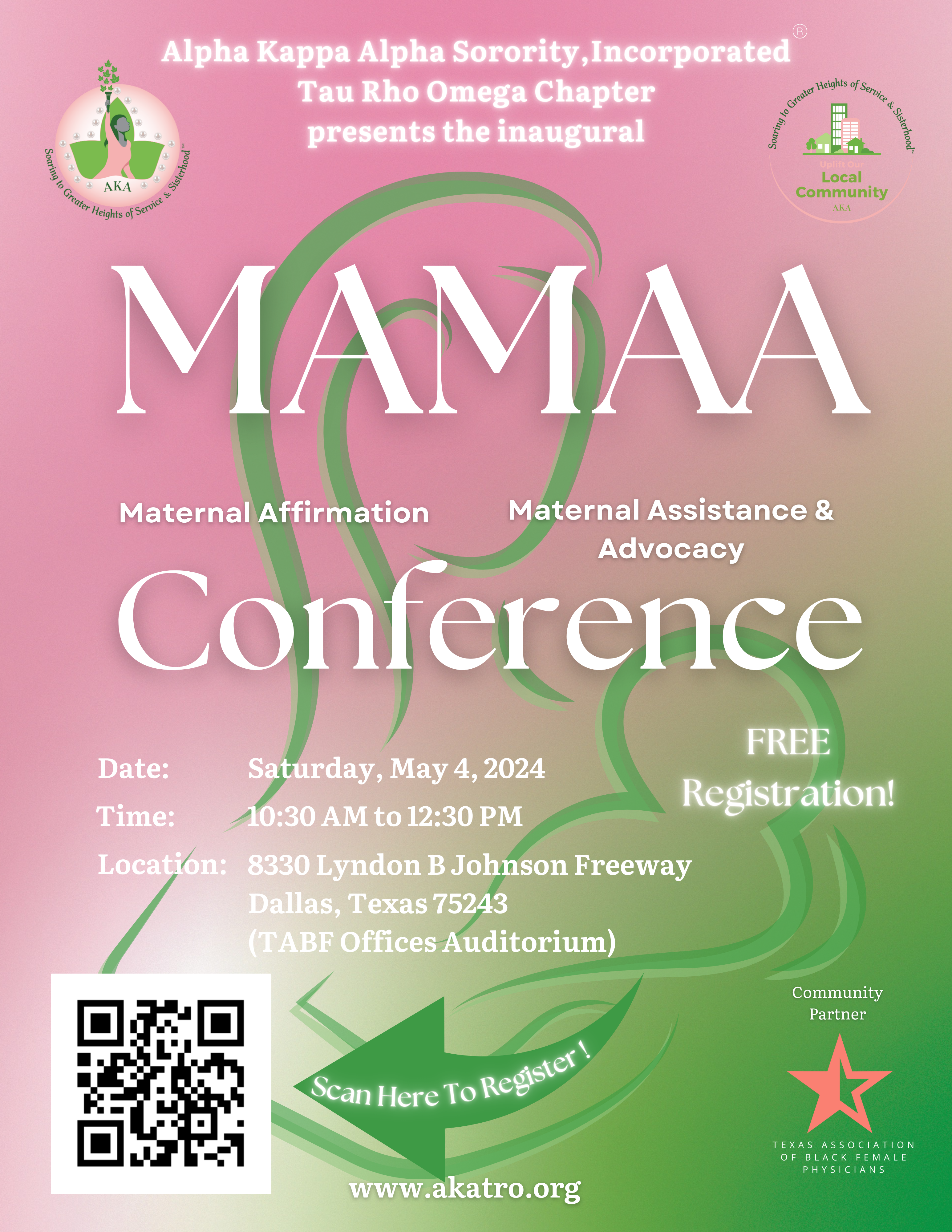 MAMAA Con Flyer Revised With Eventbrite QR code